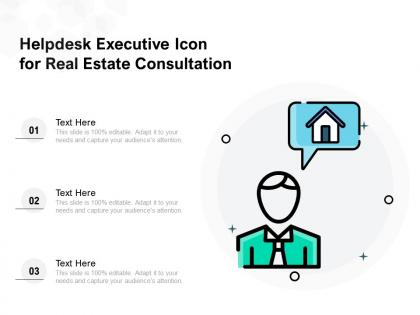 Helpdesk executive icon for real estate consultation