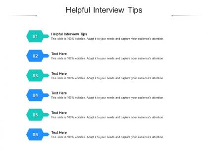 Helpful interview tips ppt powerpoint presentation gallery templates cpb