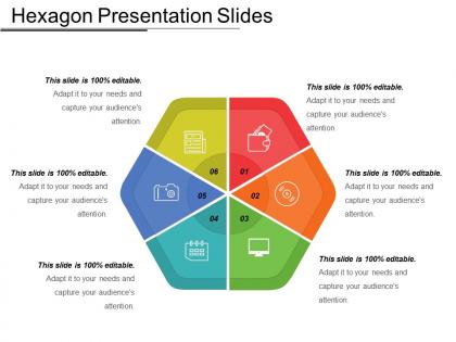 Hexagon presentation slides powerpoint graphics