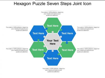 Hexagon puzzle seven steps joint icon