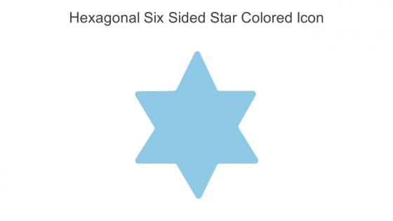 Hexagonal Six Sided Star Colored Icon In Powerpoint Pptx Png And Editable Eps Format