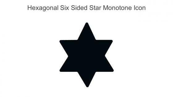 Hexagonal Six Sided Star Monotone Icon In Powerpoint Pptx Png And Editable Eps Format