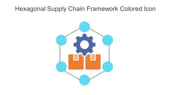Hexagonal Supply Chain Framework Colored Icon In Powerpoint Pptx Png And Editable Eps Format