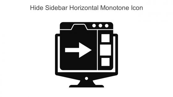 Hide Sidebar Horizontal Monotone Icon In Powerpoint Pptx Png And Editable Eps Format