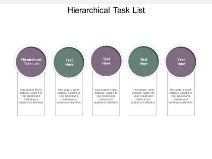 Hierarchical task list ppt powerpoint presentation summary objects cpb