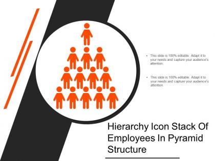 Hierarchy icon stack of employees in pyramid structure