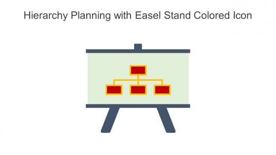 Hierarchy Planning With Easel Stand Colored Icon In Powerpoint Pptx Png And Editable Eps Format