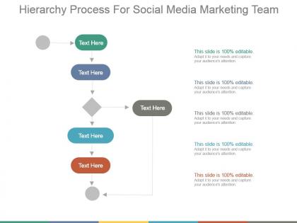 Hierarchy process for social media marketing team ppt slide show