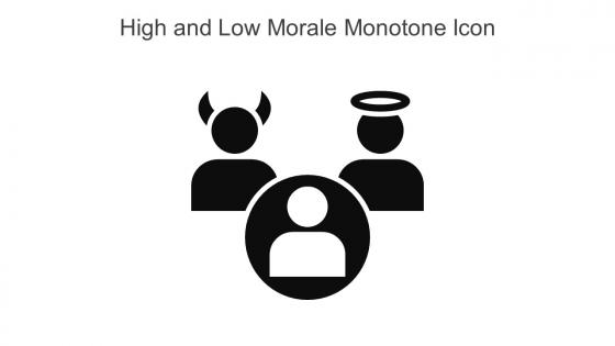 High And Low Morale Monotone Icon In Powerpoint Pptx Png And Editable Eps Format