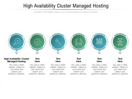 High availability cluster managed hosting ppt powerpoint presentation portfolio example topics cpb