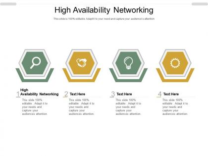 High availability networking ppt powerpoint presentation gallery topics cpb
