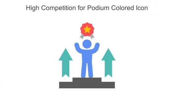 High Competition For Podium Colored Icon In Powerpoint Pptx Png And Editable Eps Format