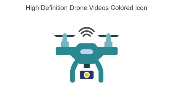 High Definition Drone Videos Colored Icon In Powerpoint Pptx Png And Editable Eps Format