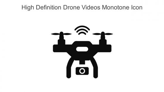 High Definition Drone Videos Monotone Icon In Powerpoint Pptx Png And Editable Eps Format