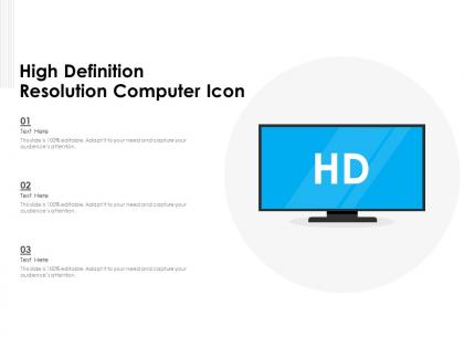 High definition resolution computer icon
