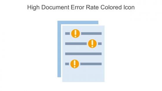 High Document Error Rate Colored Icon In Powerpoint Pptx Png And Editable Eps Format