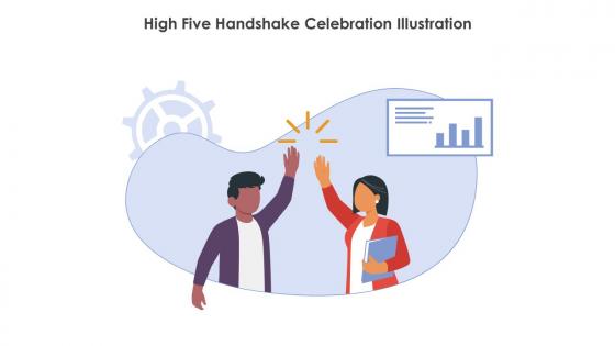 High Five Handshake Celebration Illustration