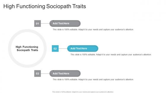 High Functioning Sociopath Traits In Powerpoint And Google Slides Cpb