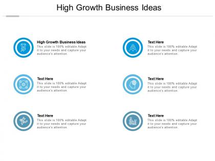 High growth business ideas ppt powerpoint presentation layouts clipart cpb