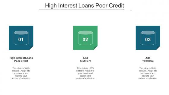 High Interest Loans Poor Credit Ppt Powerpoint Presentation Styles File Formats Cpb