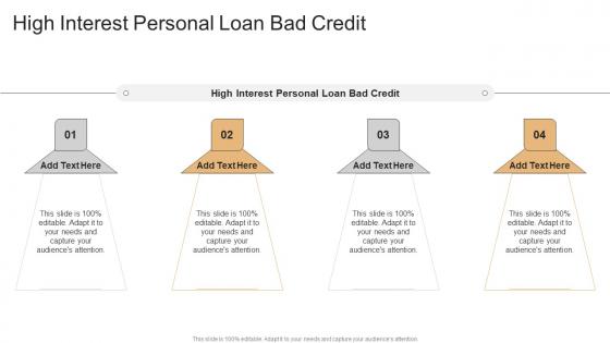 High Interest Personal Loan Bad Credit In Powerpoint And Google Slides Cpb