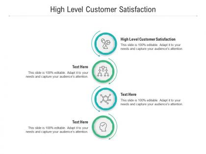 High level customer satisfaction ppt powerpoint presentation professional graphics example cpb