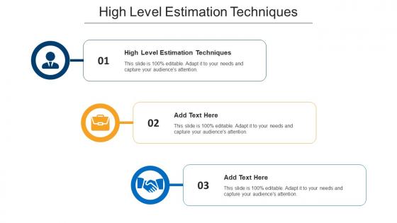 High Level Estimation Techniques Ppt Powerpoint Presentation Icon Microsoft Cpb