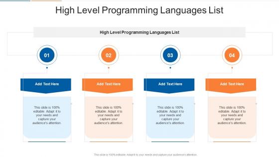 High Level Programming Languages List In Powerpoint And Google Slides Cpb