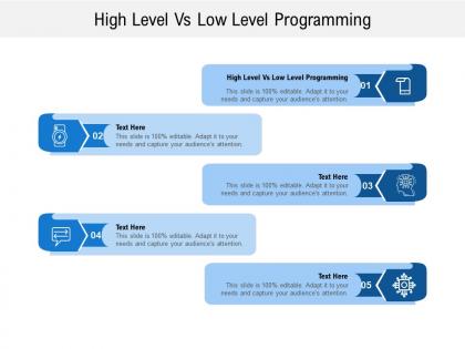 High level vs low level programming ppt powerpoint presentation inspiration icons cpb