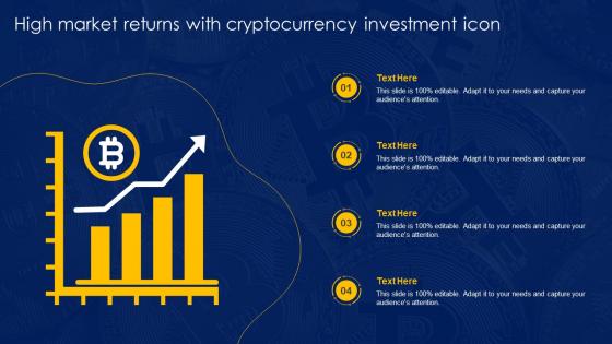 High Market Returns With Cryptocurrency Investment Icon