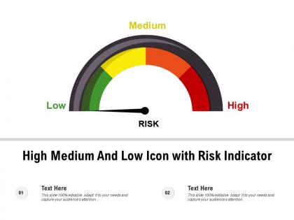 High medium and low icon with risk indicator