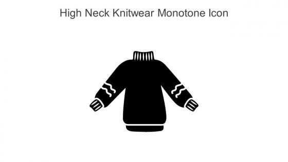 High Neck Knitwear Monotone Icon In Powerpoint Pptx Png And Editable Eps Format