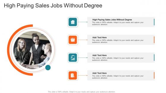 High Paying Sales Jobs Without Degree In Powerpoint And Google Slides Cpb