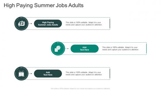 High Paying Summer Jobs Adults In Powerpoint And Google Slides Cpb