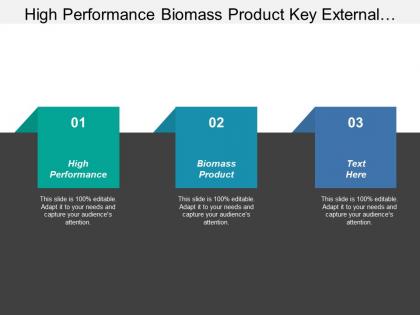 High performance biomass product key external opportunities challenges