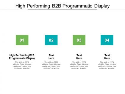 High performing b2b programmatic display ppt powerpoint presentation infographics cpb