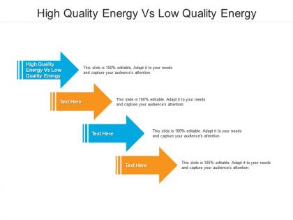 High quality energy vs low quality energy ppt powerpoint presentation file background designs cpb
