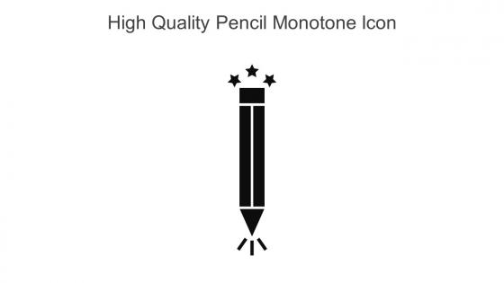 High Quality Pencil Monotone Icon In Powerpoint Pptx Png And Editable Eps Format