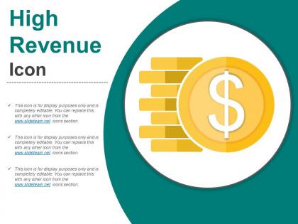 High revenue icon powerpoint slide themes