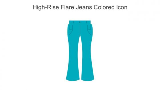 High Rise Flare Jeans Colored Icon In Powerpoint Pptx Png And Editable Eps Format