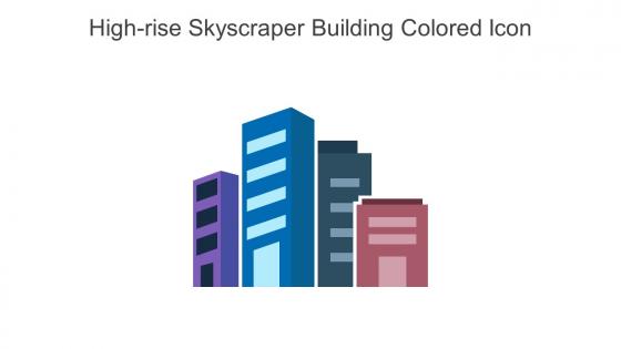 High Rise Skyscraper Building Colored Icon In Powerpoint Pptx Png And Editable Eps Format