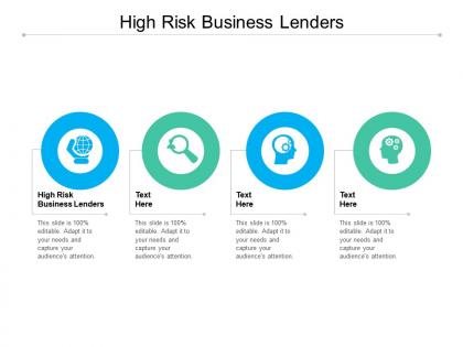 High risk business lenders ppt powerpoint presentation show templates cpb