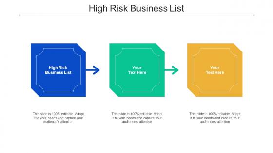 High Risk Business List Ppt Powerpoint Presentation Slides Portfolio Cpb