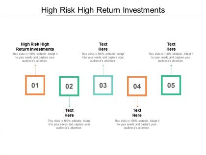 High risk high return investments ppt powerpoint presentation icon infographics cpb