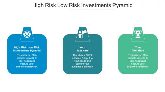 High risk low risk investments pyramid ppt powerpoint presentation icon designs cpb