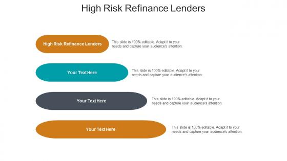 High risk refinance lenders ppt powerpoint presentation portfolio show cpb