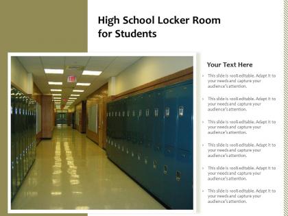 High school locker room for students