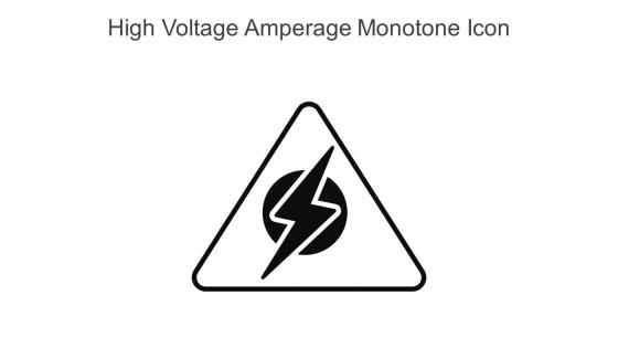 High Voltage Amperage Monotone Icon In Powerpoint Pptx Png And Editable Eps Format