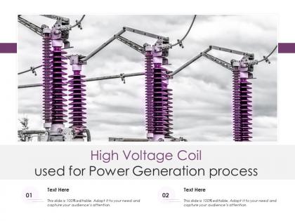High voltage coil used for power generation process