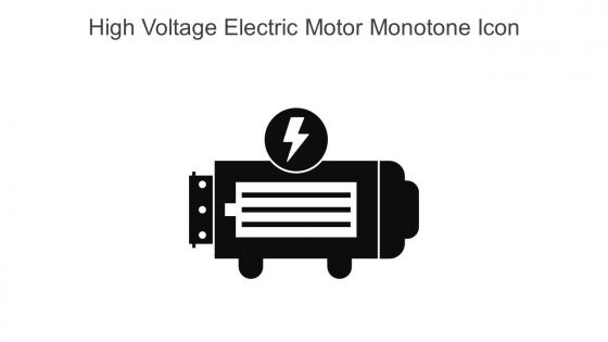 High Voltage Electric Motor Monotone Icon In Powerpoint Pptx Png And Editable Eps Format